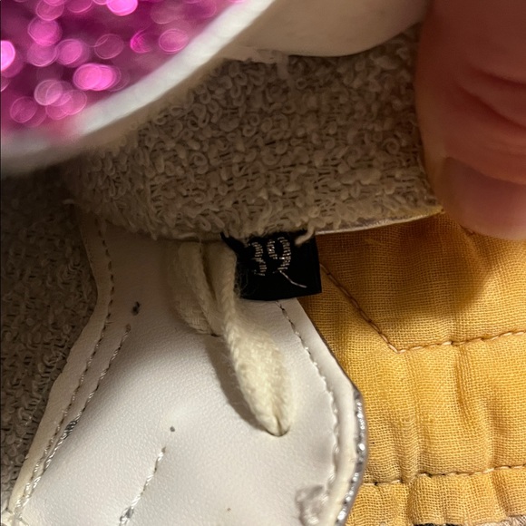 Silver and Pink Glitter High-Top Sneakers - Picture 8 of 8